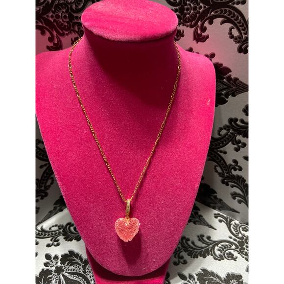 By Alexa Rae (BAR) fashion fairytale gold raspberry heart necklace - Picture 1 of 4